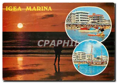 Igea Marina — pôr do sol e cenas de praia