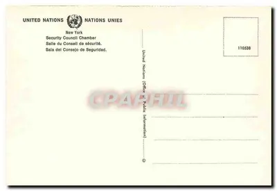 Sala do Conselho de Segurança — Nações Unidas — Office of Public Information — Verso