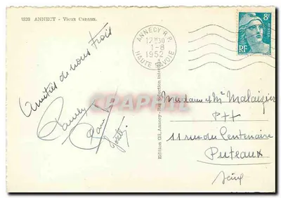 Annecy - Vieux Canaux — Édition Gil, Haute-Savoie, n° 1320 — Verso