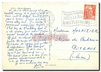 Cigognie — gniazdo w Strasburgu — wydawca Marasco, nr 1178 A — Rewers