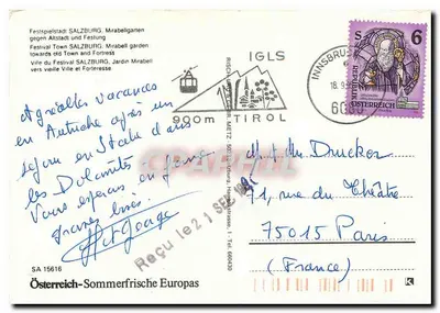 Salzburg — Ogród Mirabell — wydawca Österreich-Sommerfrische Europas — Rewers