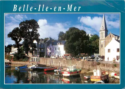 Belle-Île-en-Mer — porto com igreja — Edições de Arte-JOS