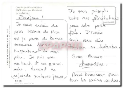 Côte d'Azur — Widok z Nicei — Éditions Photoguïy — Rewers