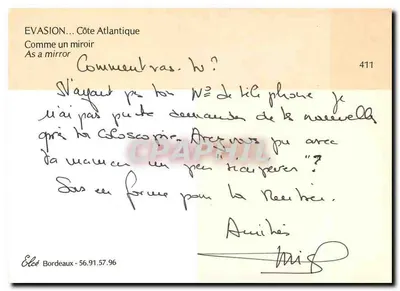 Statkowie na horyzoncie — Wybrzeże Atlantyku — Wydane przez Élédé Bordeaux, n°411 — Rewers