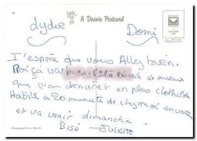 O Castelo de Rochester — vista do castelo com canhão — editor A Dennis Postcard, n° R.013038L — Verso