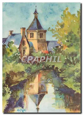 Castelo de Mattefou — vista sobre o canal — desenho de Mattefou