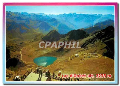 Lac d'Oncet — vue panoramique — Édition A. Doucet, Lourdes