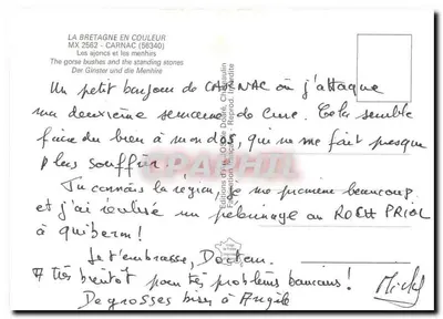 Carnac — Menhirs en struiken van breukraam — Edities van de Bretagne in Kleur — Achterkant