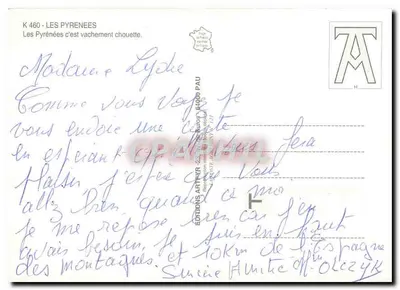 Os Pirineus — C'EST VACHEMENT CHOUETTE — Edições Artvr, Pau — Verso