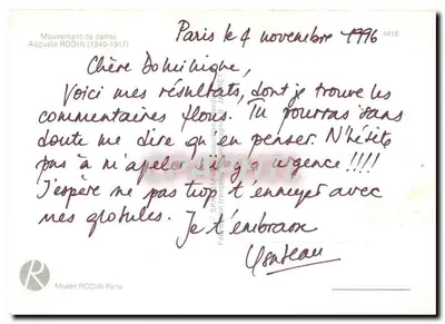 Dançarina nua — desenho de Rodin — Museu Rodin Paris, n° 4418 — Verso
