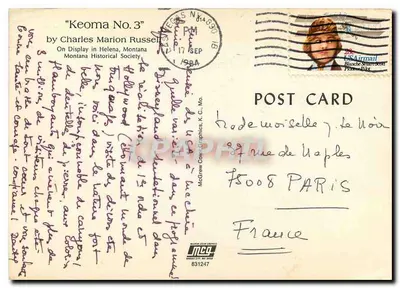 Keoma No.3 — by Charles Marion Russell — Montana Historical Society — Back
