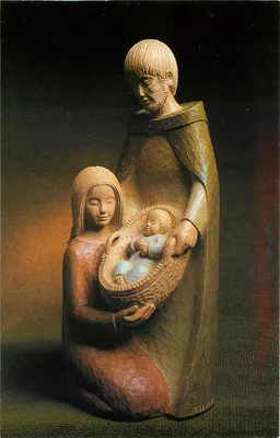 Escultura em madeira da Natividade — Yves Le Pape — Éditions Médiaspaul