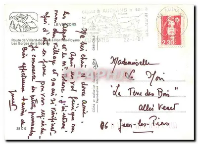 Góry Bourbe — Droga z Villard-de-Lans do Pont-en-Royans — Wydawnictwo Grenoble — Rewers