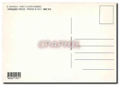 Capo Passero — farol — B. Gianola, MSC 812 — Verso