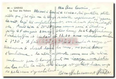 Lindau — Wieża Łowców — Wydawnictwo LA CIGOGNE, nr 66 — Rewers