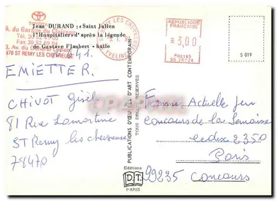 Saint Julien l'Hospitalier — nach der Legende — Éditions D.T. Paris — Rückseite