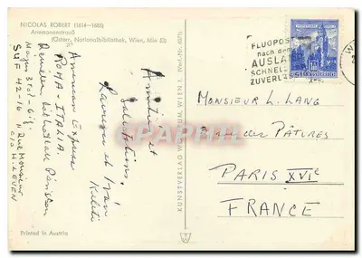 Buquê de Anêmonas duplas — Faseiculus Anemonum — Kunstverlag Wien — Verso