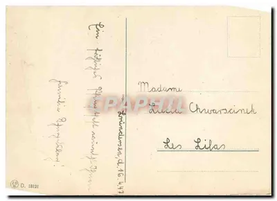 Kwiaty Convolvulus — wydawnictwo ZP D. 18121 — Rewers