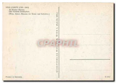 Arranjo de flores — obra de Nigg Joseph (1782-1803) — Kunstverlag Wien — Verso