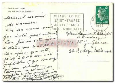 Saint-Tropez — Widok z góry — Twierdza — Rewers