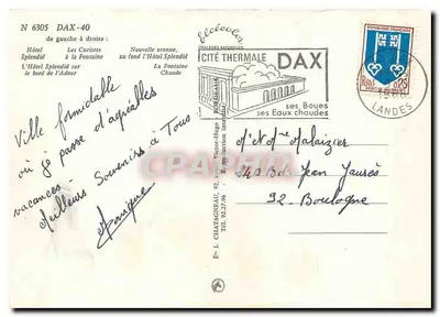 Dax — Lembrança de Dax — Editor Elce, n° 6305 — Verso