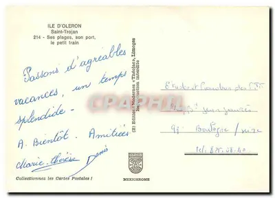 St. Trojan — O Meio-dia de Oléron — Édition Modernea — Verso
