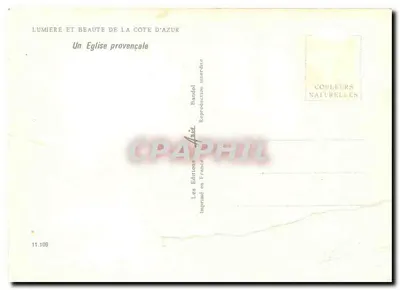 Prowencka świątynia — Bandol — Les Éditions de la Côte d'Azur, n°11.109 — Rewers