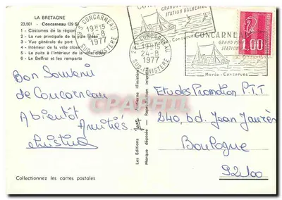 Concarneau — Cidade Fechada — Les Éditions Aurière — Verso