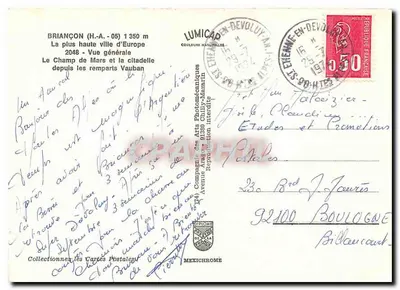 Briançon (H.-A.-05) — A cidade mais alta da Europa — IRIS — Verso