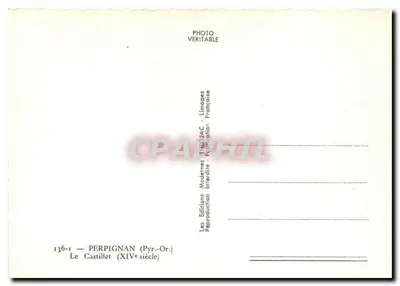 Le Castillet — Perpignan (Pyrénées-Orientales) — Les Éditions Modernes TINOSJAC — Rewers