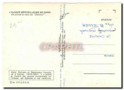 Dzieci z Alzacji — Hansi, wydawca THANN, numer 616 — Rewers