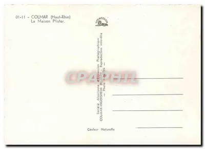 Colmar (Haut-Rhin) — Dom Pfister — Sociedad Alsacjana Rozwoju Fotograficznego — Rewers