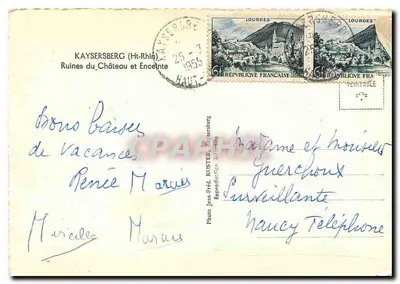 Kaysersberg (Haut-Rhin) — Ruiny zamku i murów obronnych — Foto Jean-Fréd. Kuister — Rewers