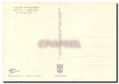 O Dolder em Riquewihr — Alsaçia pitoresca — Edição Iris — Verso