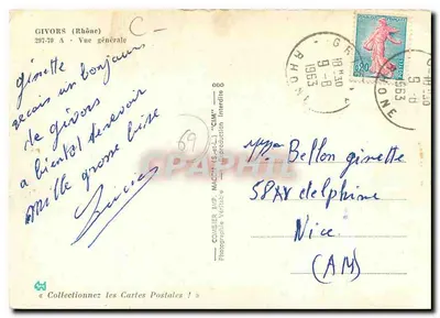 Givors (Rhône) — Vista geral — Comber Imp. (S.-et-L.) 'CIM' — Verso