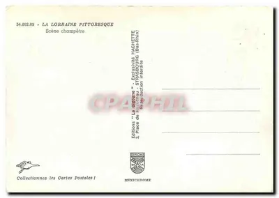 Cena campestre — A Lorena pitoresca — Edições Hachette (Bas-Rhin) — Verso