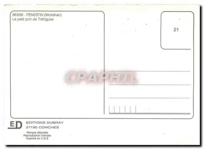 Penestin-Trehiguer — pequeno porto de Tréhiguer — Edições Dubray, n° 863/56 — Verso