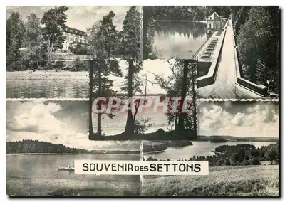 Settons — Lago e dique — Combière Imp. Nievre
