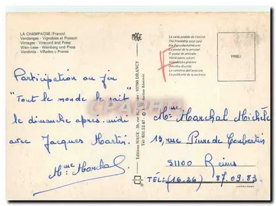 Champagne — Amizades da Champagne — Edições MAGE — Verso