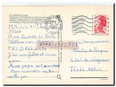 Colheita na Champagne — Editora MACE, n° 831.5247 — Verso