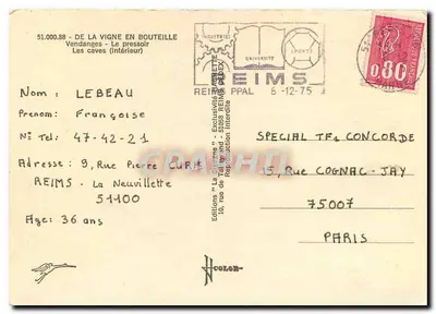 De Vigne en Bouteille en Champagne — Éditions EIMS — Verso