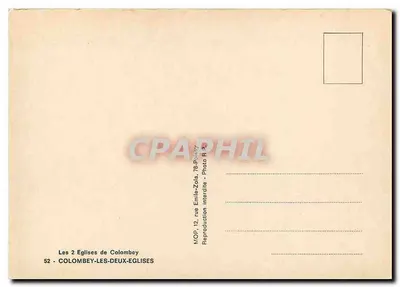 As Duas Igrejas de Colombey — MOP, 12 rue Emile-Zola, 78-Pontoise — Verso