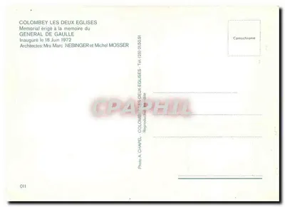 Memorial do Geral de Gaulle — Colombey-les-Deux-Églises — Camochrome — Verso