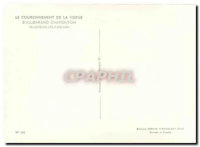Coroamento da Virgem — Enghuerrand Charanton — Edições Abadia d'Encaucat (Tarn) — Verso