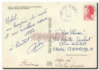Saint-Florent-sur-Auzonnet — Bairro de Ribot — Éditions du Vieux Paris — Verso