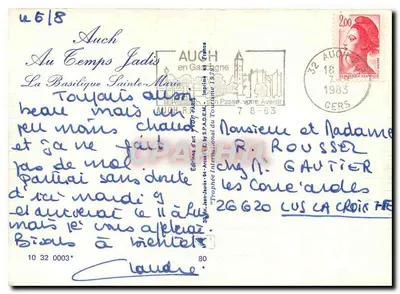 Auch (Gers) — widok katedry i mostu — Éditions d'art d'Auch — Rewers