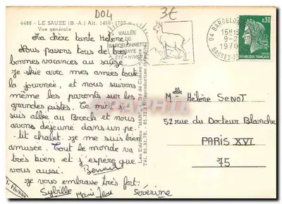 Le Sauze (B.A.) — Allgemeiner Blick — Les Edits 'MAR' Nr. 85.32 — Rückseite