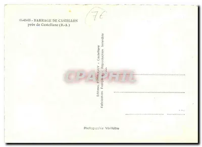 Diga di Castillon — vicino a Castellane (B.-A.) — Edizioni PITATOGUY, Castellane — Verso