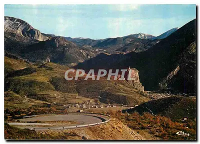 Castellane (Alpes-de-Haute-Provence) — Vista geral do colo dos Lèques, Estrada de Napoleão — Impressor Combier