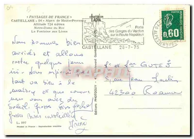 Castellane — Alpes de Haute-Provence — Éditions LADIA — Verso